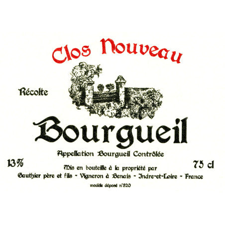 Bourgueil Clos Nouveau 2015 Domaine du Bel Air