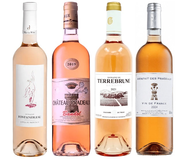 Les Meilleurs rosés d'été sélectionnés par Marvis Wine : Terrbrune, Pradeaux, Fontainebleau, Haut Bergey