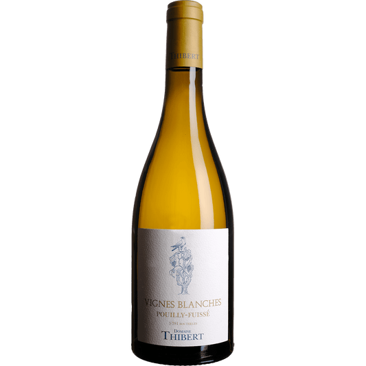 Christophe Thibert Pouilly-Fuissé 1er Cru Vignes Blanches 2020 Chardonnay bottle with bird illustration label